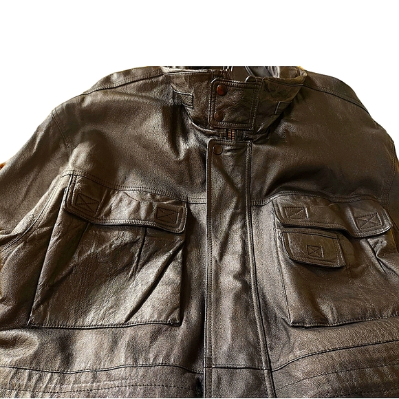 RARE Vintage 100% Leather Jacket - Picture 3 of 10
